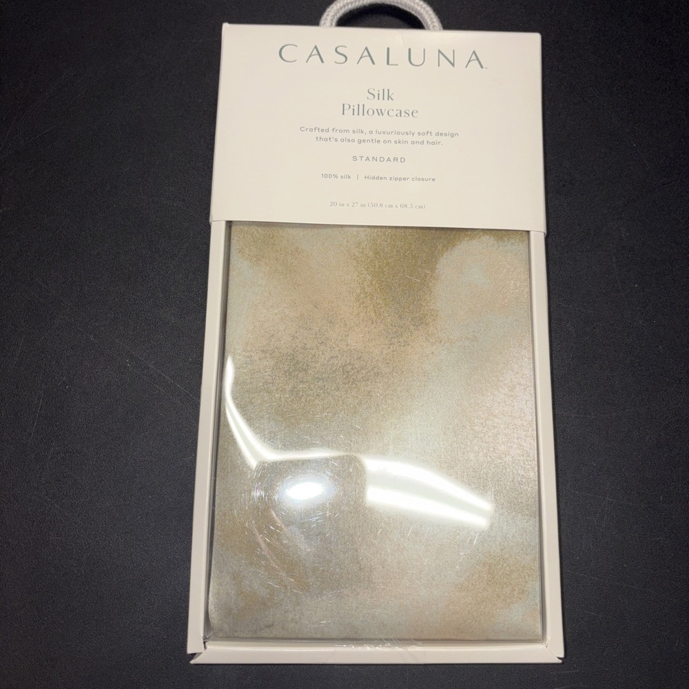 Standard Silk Pillowcases Green Watercolor - Casaluna 20807